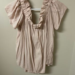 Nordstroms off the shoulder blush top